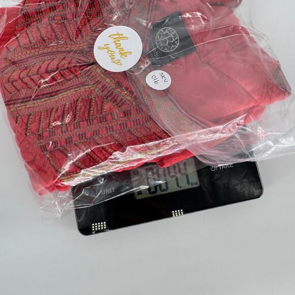 Bobeau Coral Flowy Embroidered Tank Top Womens Medium Boho Western Hippie - Picture 9 of 9